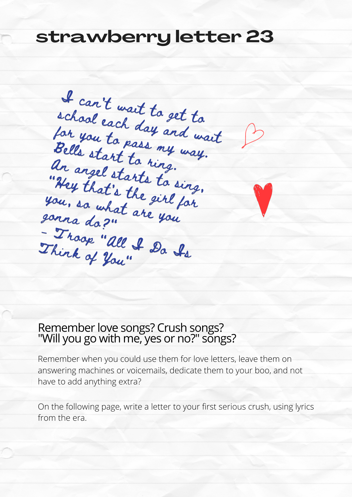 "The Master Playlist" Journal