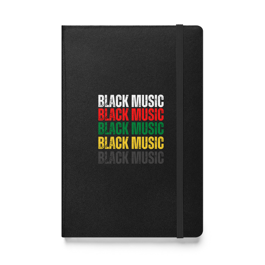 Black Music Blank Hardcover Notebook/Journal
