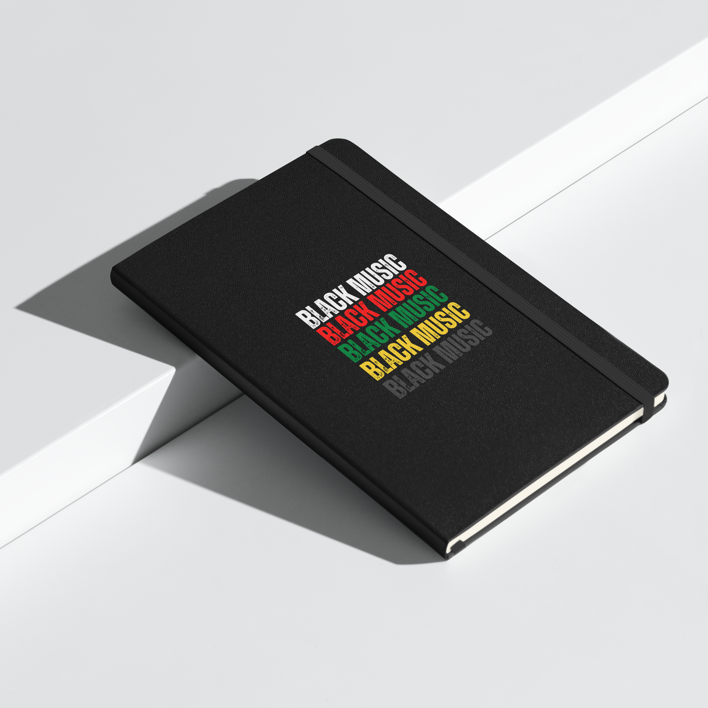 Black Music Blank Hardcover Notebook/Journal