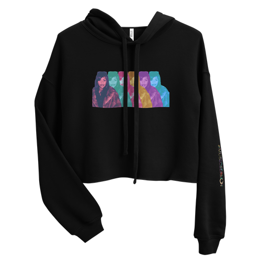 Queen Bee in Technicolor Cropped Hoodie