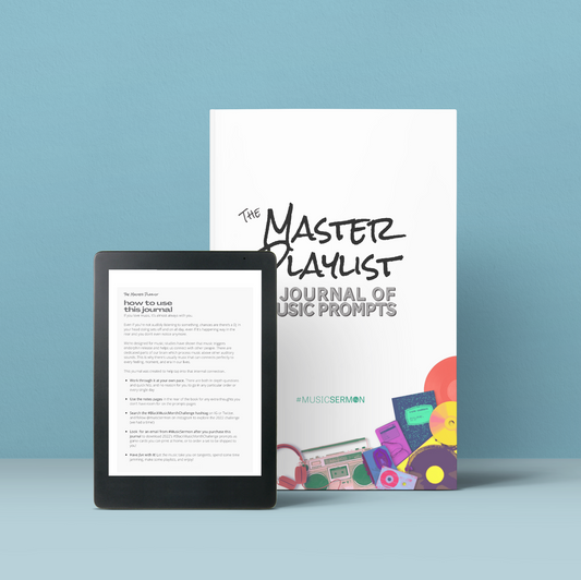 The Master Playlist: A Journal of Music Prompts - Digital EBook or Download at Home