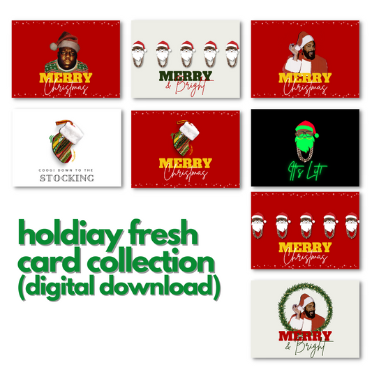 Holiday Fresh Printable Holiday Cards (Set of 8) - Digital Download